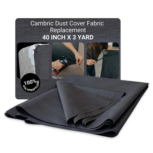 House2Home 40 Zoll x 3 Yard Polsterung Schwarz Cambric Staubschutz Stoff Ersatz...