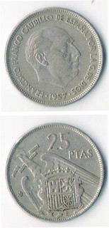 ESPAÑA. 25 PESETAS 1957 ( 59)
