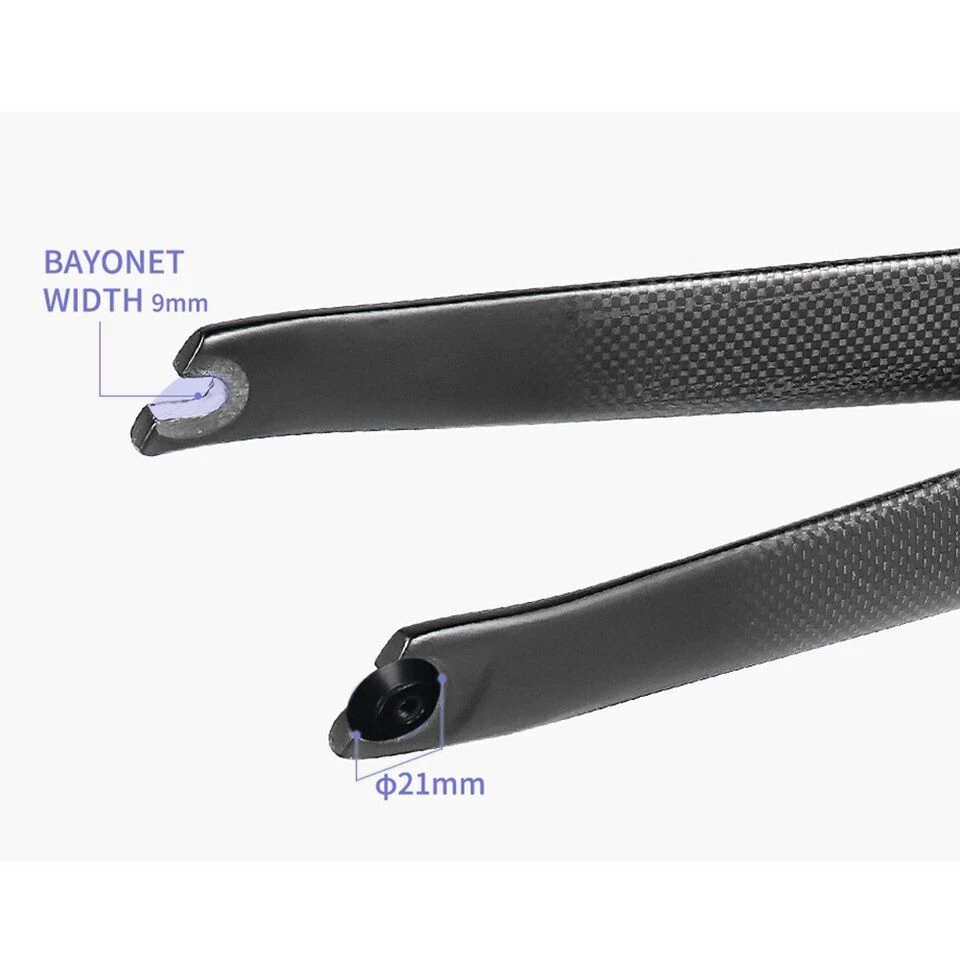 TOSEEK Carbon Fiber Road Bike Fork Bicycle UD/3K Rigid Forks 700C Steerer Tube - Image 4 of 4