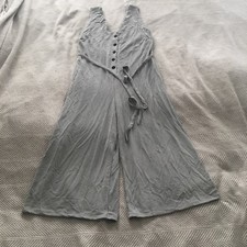 Striped Romper Black White Vertical Nautical Buttons Tie Waist Small Audrey 3 1