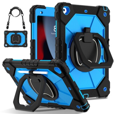 Rotating Heavy Duty Stand Case Cover For iPad 10th 9th 8th 7th 6/ 5th Generation