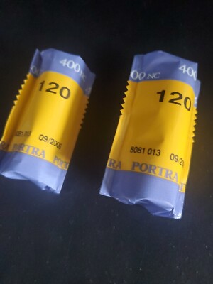 Kodak Portra 400NC/120 Color Film(2 Rolls), Exp 9/2006, Cold Storage