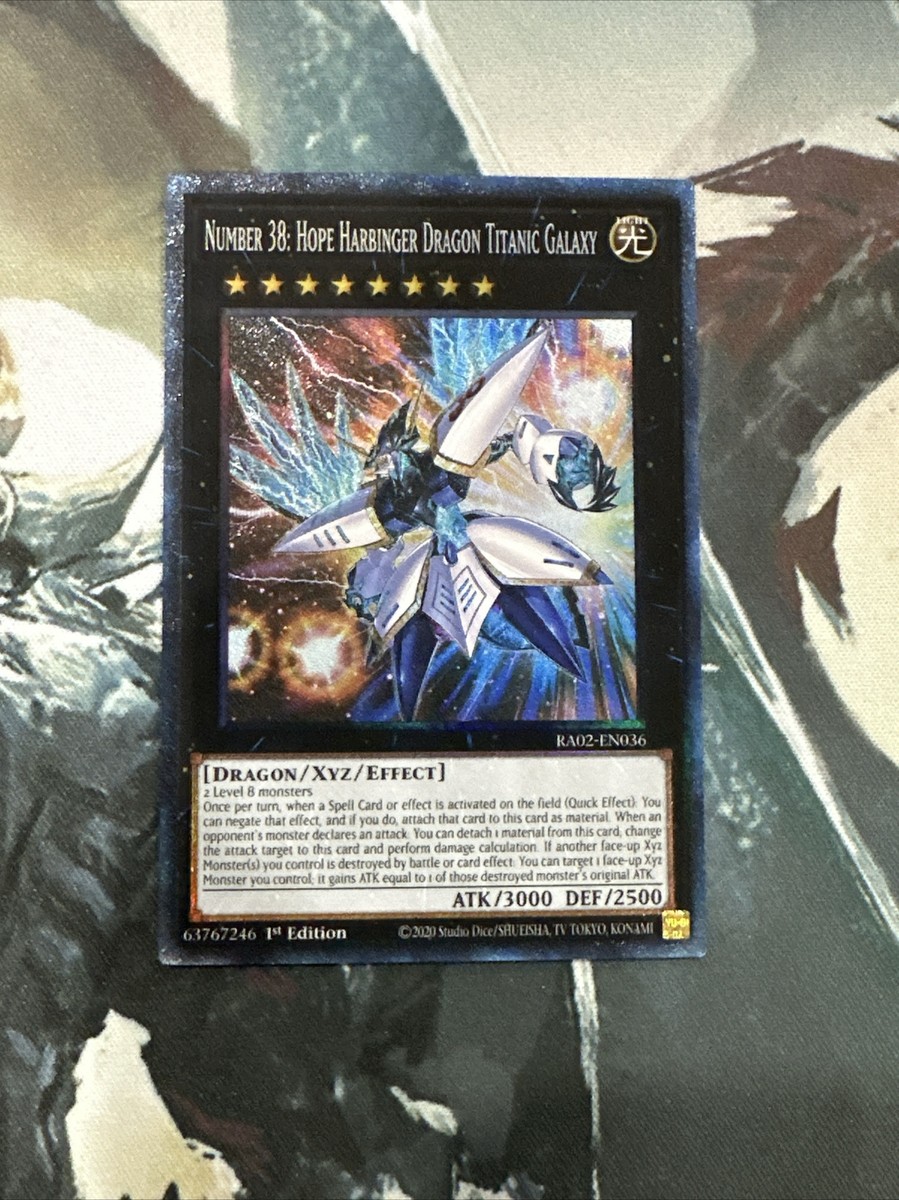 Yugioh Number 38: Hope Harbinger Dragon Titanic Galaxy Prismatic