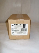 20 Midlite 2-Gang End SplitPlate Wireport Half With Grommet (Black) 2GESP-GR10-B