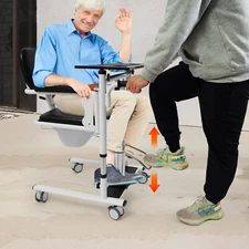 330LB Hydraulic Patient Lift Transfer Chair Mobility Elderly Aid Wheelchair Lift