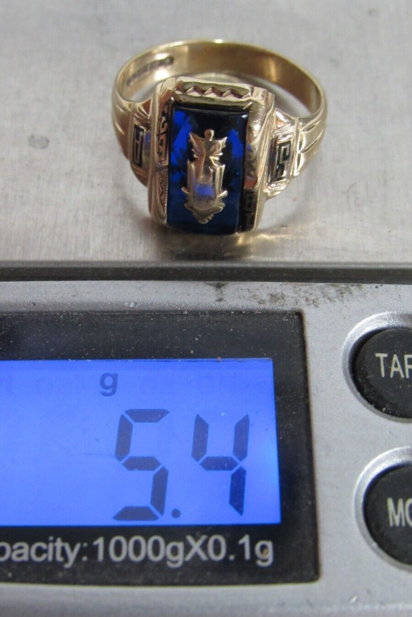 10k Yellow Gold Art Deco 1963 S.A School Class Ring Sz 7.5 10k Yellow Gold Art Deco 1963 S.A School Class Ring Sz 7.5