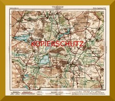 Trebbin +topografischer Umgebungsplan von 1914+ Michendorf, Lüdersdorf, Saarmund