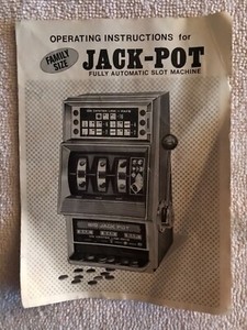 Vintage Jack-Pot Operating Instructions For Slot Machine