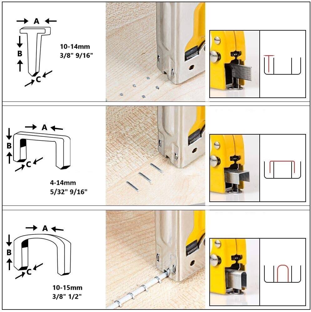 Graffatrice Professionale 600 Pezzi - Per Legno, Tessuti E Cartone Con Graffette Incluse - Foto 11