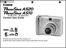 Canon Powershot A510 A520 Digital Camera User Guide Instruction Manual