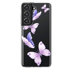 Mundaze Case for Samsung Galaxy S22 Plus Cover Lavender Watercolor Butterflies