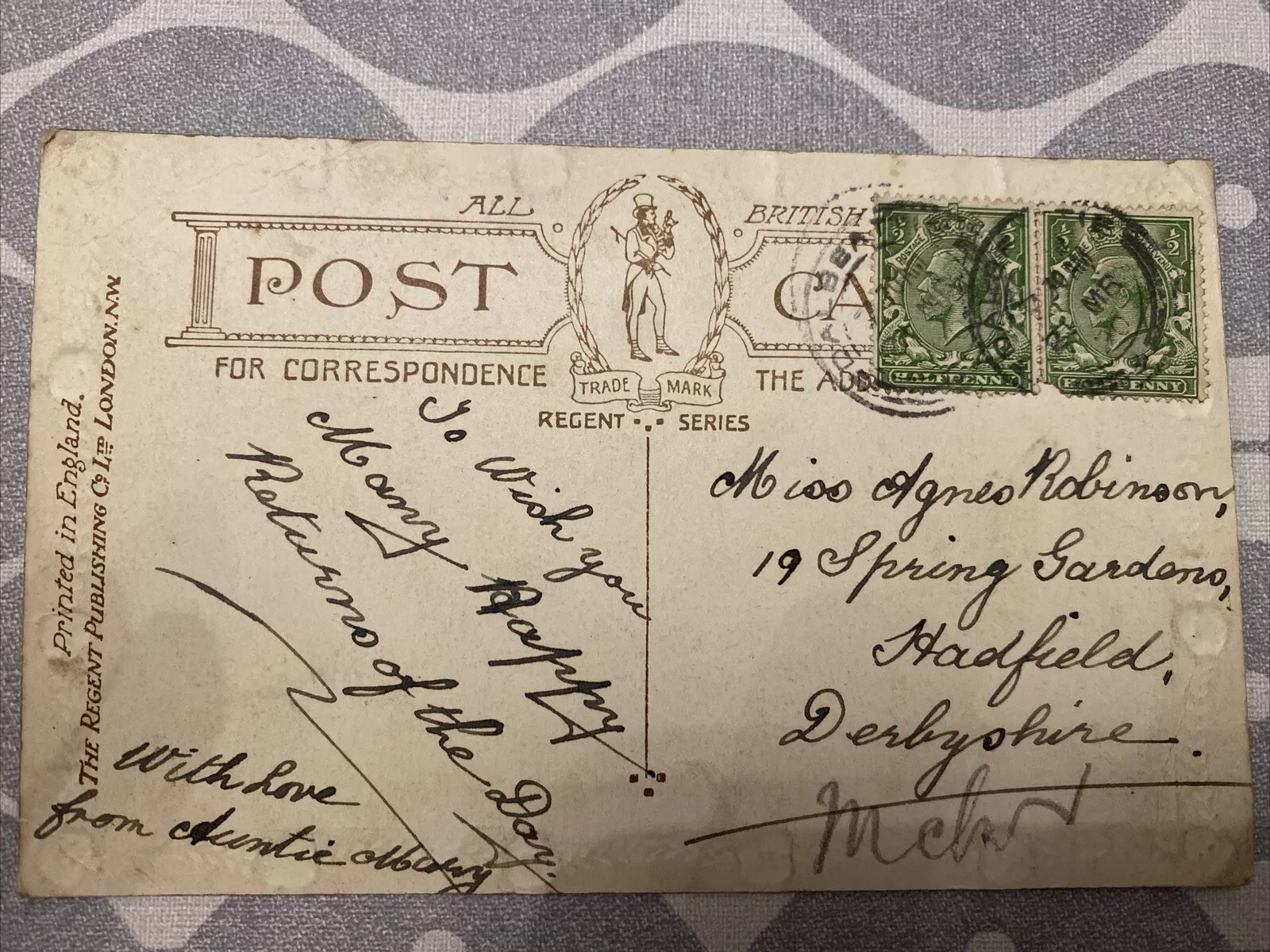 Extremely Rare Stamp Half Penny King V stamped Royal Mail