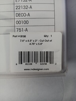 Rv Designer Locking Cable Hatch Rectangular Polar White 7.6In X 6.5In X Rv Designer Locking Cable Hatch Rectangular Polar White 7.6In X 6.5In X
