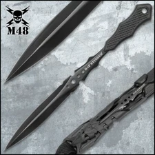 M48 Urban Stinger Black Dagger Dual Edge Knife Spike Full Tang UC2937 8" OA New