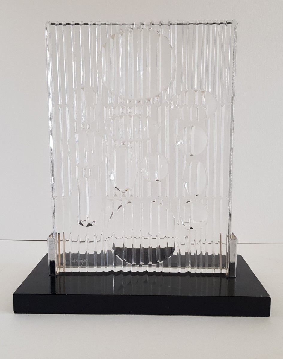 Victor Vasarely - EREBUS Rosenthal Glass Sculpture OP Art 1982 | eBay