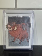 Marketplace image: 2026 Topps Chrome Disney 1/1 Artist Sketch Card Pumbaa