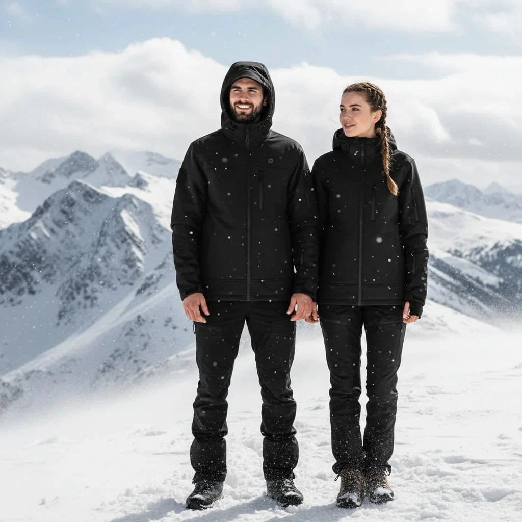 Heated Hooded Softshell Jacket Zip Up Pockets Windproof Padded Waterproof Hiking
Opens in a new wind