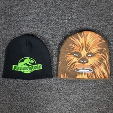 Boys Winter Beanie Hat Lot Star Wars Chewbacca H M Jurassic World Two Piece Set