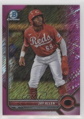2022 Bowman Chrome Prospects Fuchsia Shimmer Refractor 169/199 Jay Allen 0u17