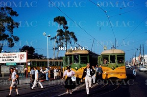 LAMTA-LATL. H-4 CAR #1281. 8th/Western (CA). Original Slide 1958. (I)