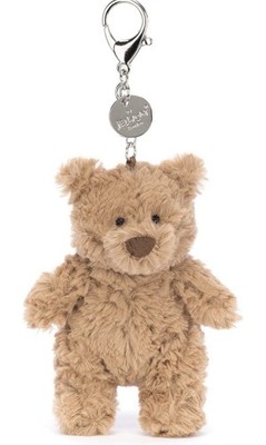 Jellycat Bartholomew Bear Plush Keychain Bag Charm Soft Cute Teddy NWT Gift