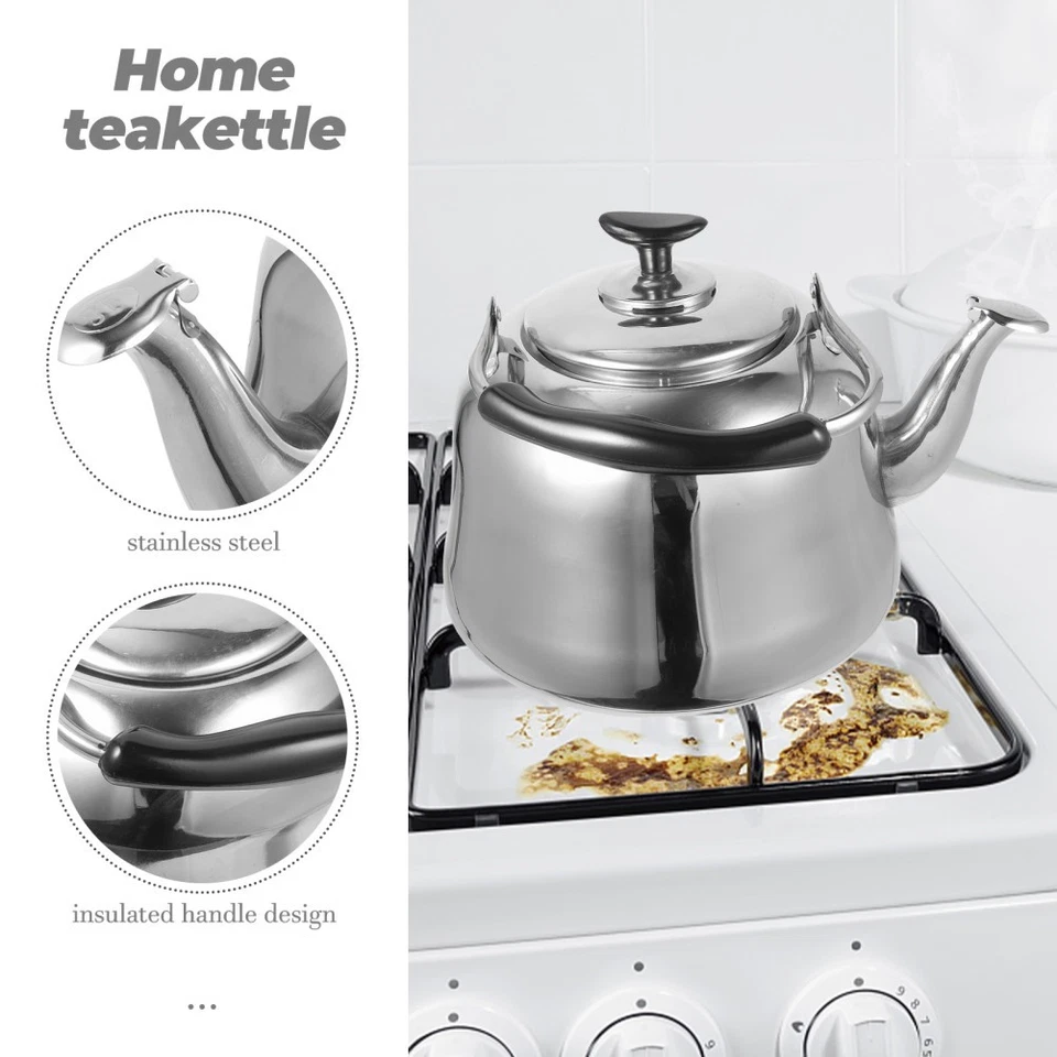1 PZ Pratico ristorante Tea Pot Home Acqua Bollitore Bollitore (Argento) - Immagine 4 di 4