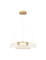 Nova Luce Pendelleuchte Aider Gold Aluminium HöHenverstellbar Dimmbar 34W 3000K