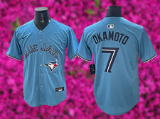 Toronto Blue Jays - Kazuma Okamoto #7 Light Blue Cool Base Stitched