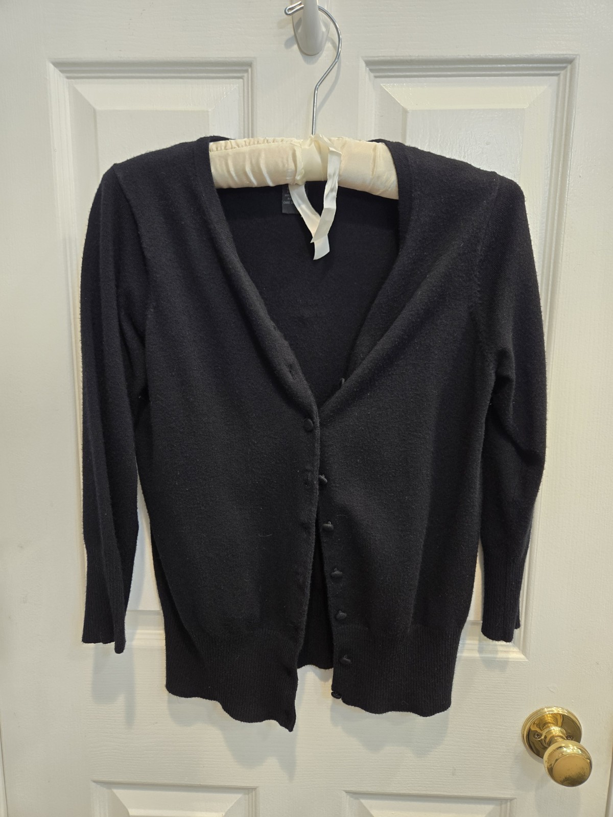 Grace Elements Womens Black Button Down Thin Knit… - image 3