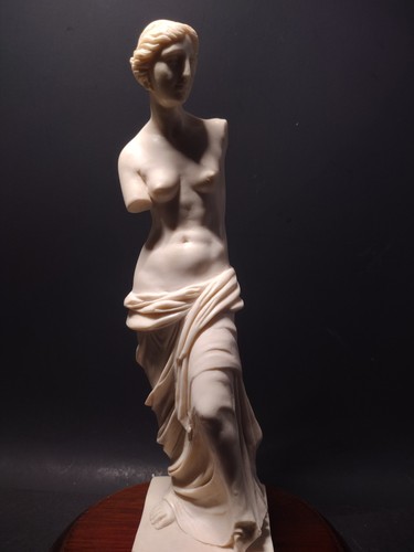 Venus Di Milo Nude Vintage 60s A. Santini Cast Marble Statue 11" Sculpture - Picture 14 of 24