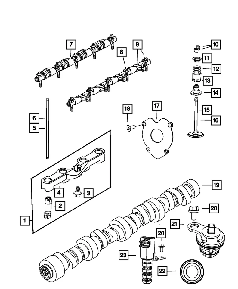 2010-18 Árbol de levas Dodge Ram 2500 3500 5,7 LT HEMI OEM# 53022314AD Foto 4 de 4
