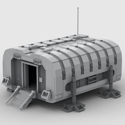 Normal Barracks, Cargo Facility / Mobile Command Center 1145 Pieces MOC Build