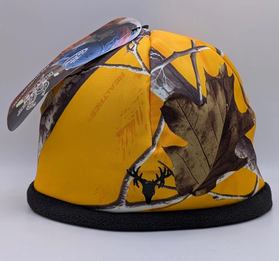 NEW NWT Hot Shot Youth Cap Beanie Yellow Camo Realtree Hat HotShot Camouflage  - Image 2 of 4