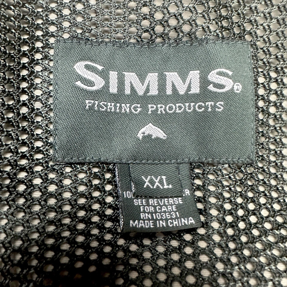 Colete guia de pesca com mosca vertical Simms masculino tamanho 2XL equipamento tático multibolso - Imagem 3 de 4