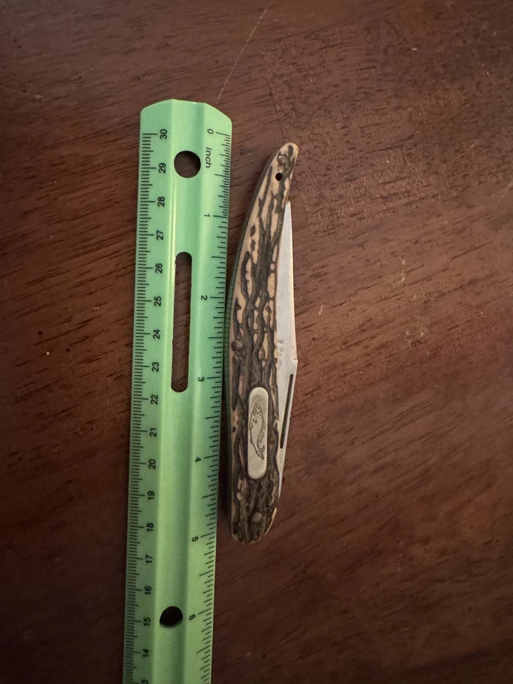 Vintage Schrade Walden #209 Fisherman’s Knife – Jigged Delrin Handles – 2 Blades - Image 2 of 4