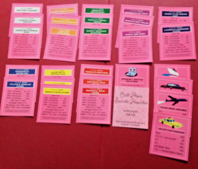 Full Set Boutique Edition Monopoly Titelurkunden Eigentum Karten