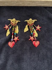 Lunch at The Ritz Earrings - Cherub, Stars, Heart and Wings