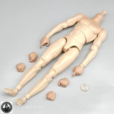 1:6 Facepool WWII US Tank Loader "Coon Ass" Male Body w/ Hands 12" Figure