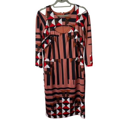 #ad Geometric Cutout Midi Dress By Jete IX $25.00
