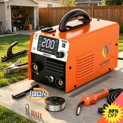 HITBOX 2in1 Lift TIG MMA ARC Schweißgerät Inverter Tragbar Kompakt Digital 200A