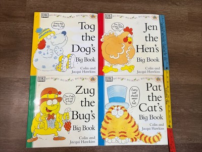 Set of 4 DK Big Books Vowel Sounds Pat the Cat Large Classroom Books almost 14''