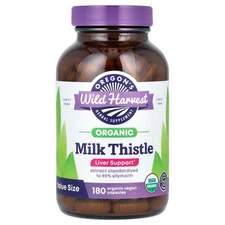 Oregon s Wild Harvest Milk Thistle Non-GMO 180 Vegetarian Capsules Dairy-Free,