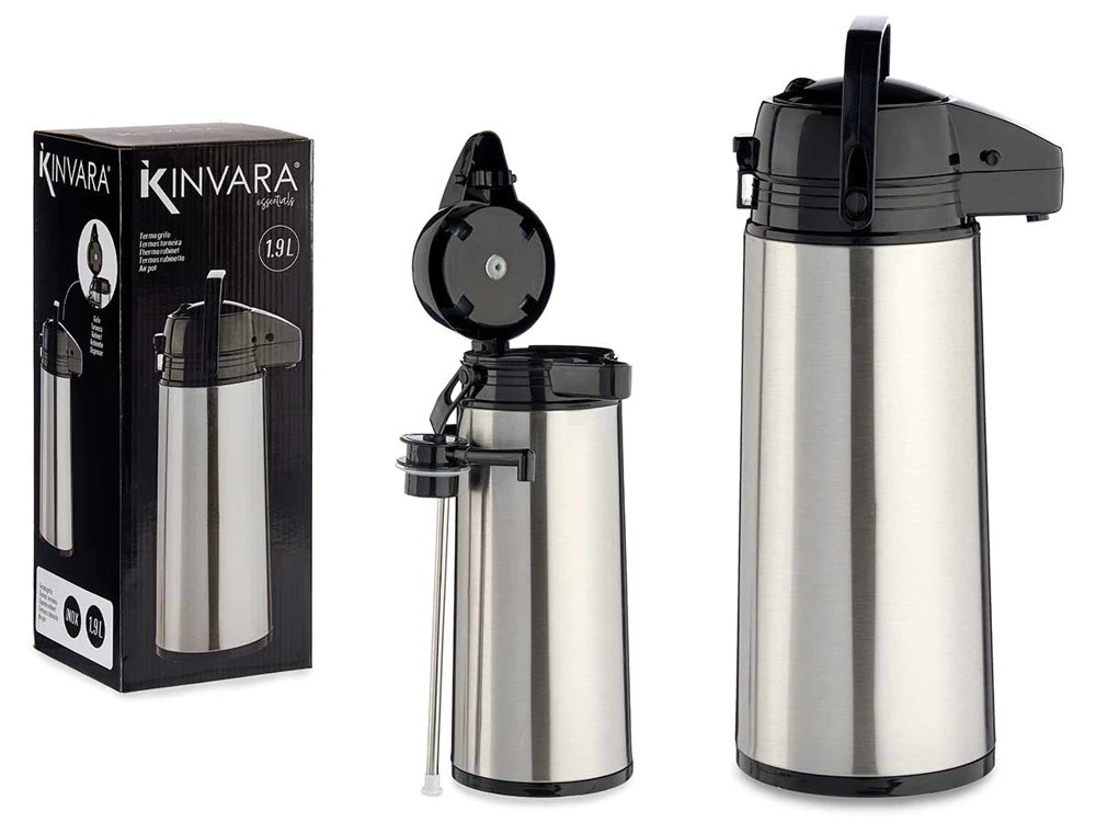 Thermoskanne mit Edelstahlhahn 1,9 L Isolierkanne Kaffee Tee ☕