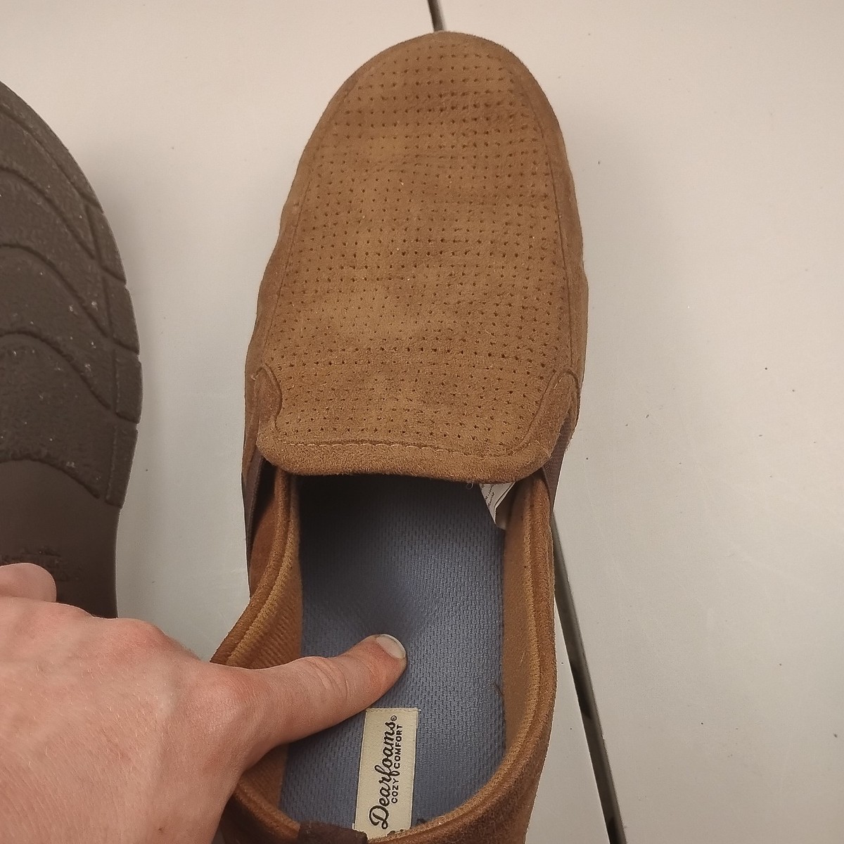 Dr. Comfort Men's Theraputic Slippers Relax , Chocolate,Size 11W NEW WITH BOX View 4