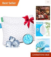Cooling Bed Pillows Queen Size Set of 2, Shredded Memory Foam Pillows for Sle...