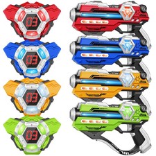 Tag Guns Set of 4 Laser Tag with Digital LED Score Display Vests for Teens, F...
