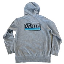 O'Neill Pullover Hoodie Sweatshirt Boys Youth Medium 10-12 Gray Fleece Lined