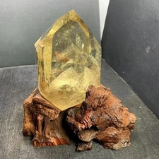 1100g Natural Citrine Quartz Obelisk Large Crystals Tower Chakras Point healing