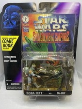 Star Wars Boba Fett Vs IG88 2 Pack Shadows Of The Empire Pack With Comic Book
