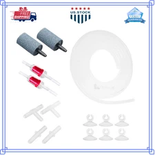 Rhinox Aquarium Airline Tubing Set – CO2 Kit, Air Stones, Valves & 6 ft Hose